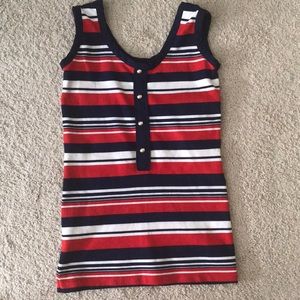 Red White And Blue Beach Tank Top